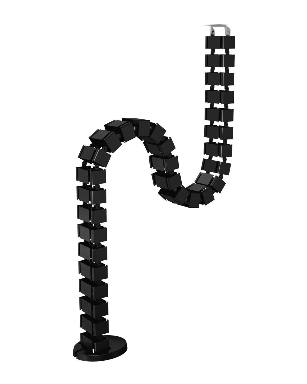 Fußbasis, Kabelmanagementlösung vom Boden bis zur Schreibtischunterkante