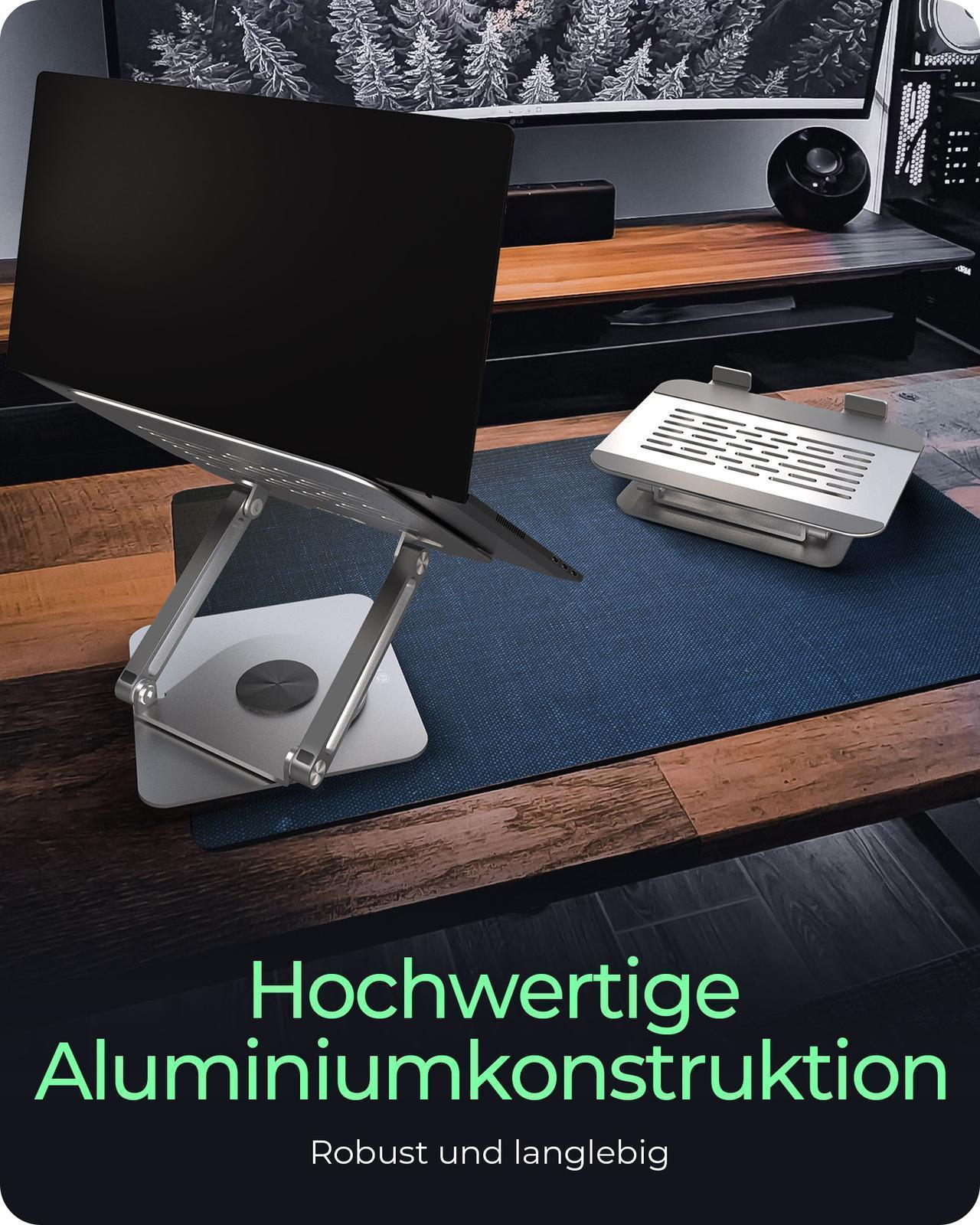 Höhenverstellbarer und drehbarer Notebook-Ständer für Notebooks bis 17“