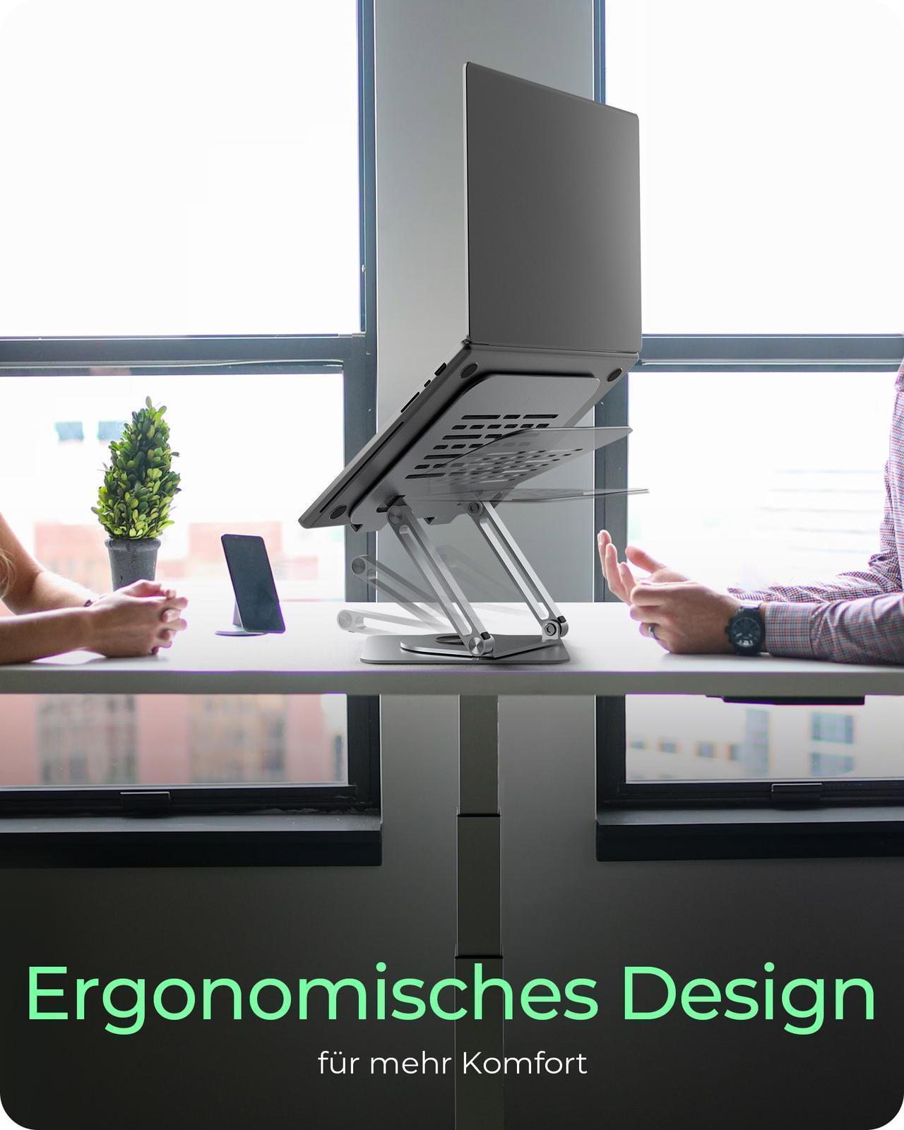 Höhenverstellbarer und drehbarer Notebook-Ständer für Notebooks bis 17“