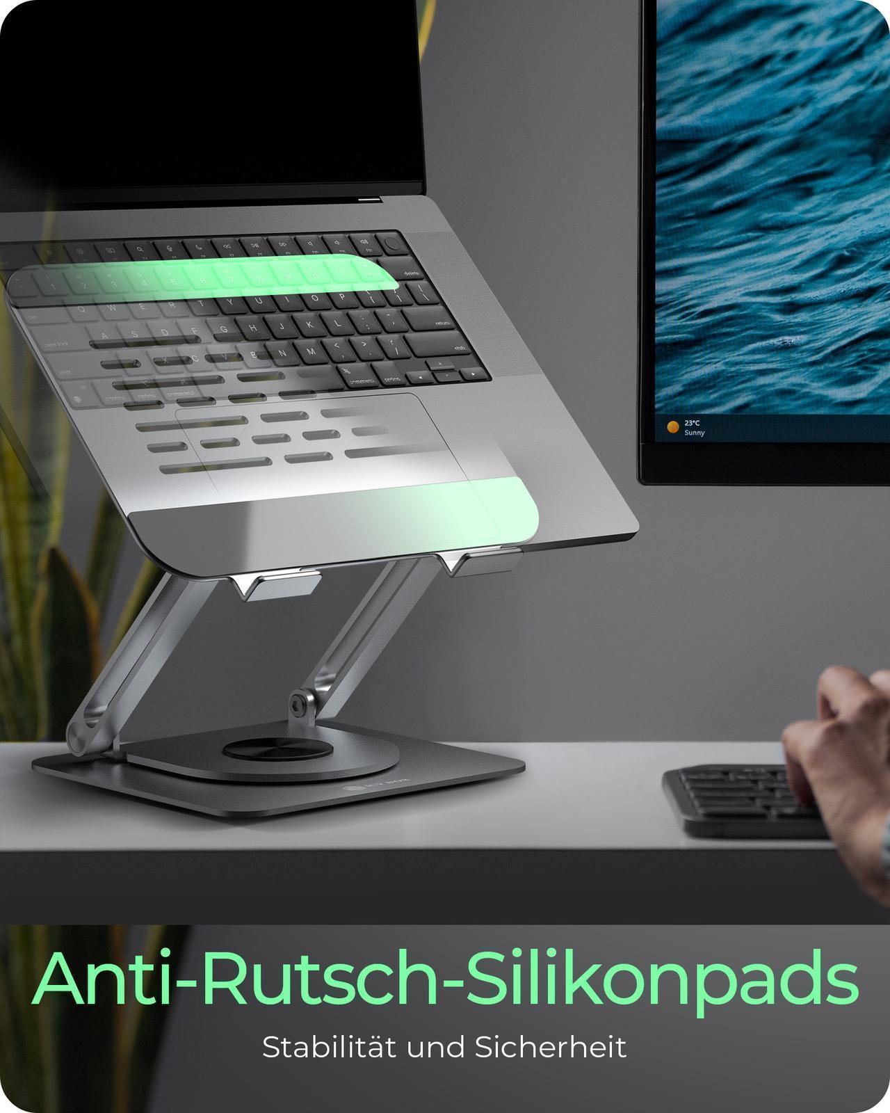 Höhenverstellbarer und drehbarer Notebook-Ständer für Notebooks bis 17“