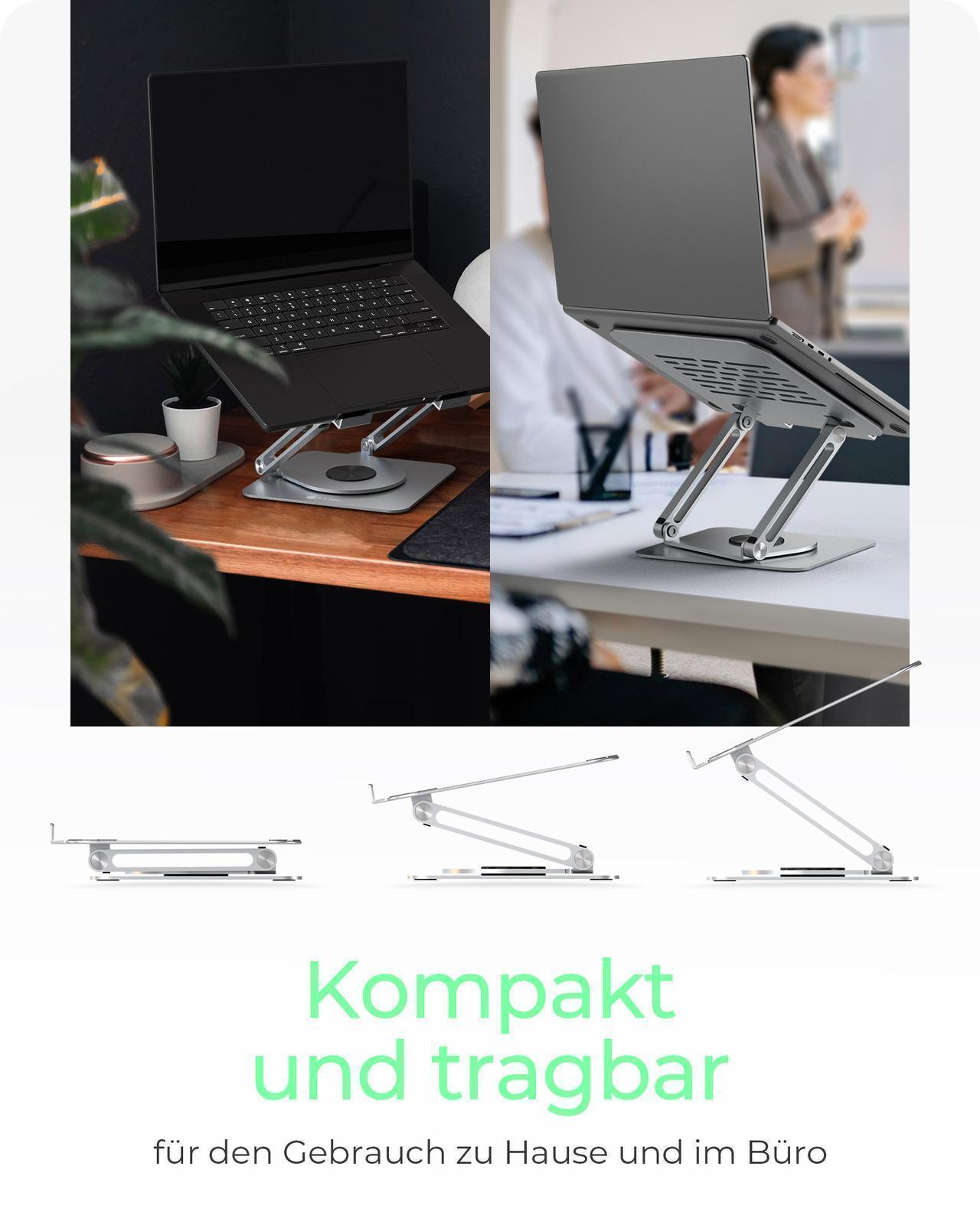 Höhenverstellbarer und drehbarer Notebook-Ständer für Notebooks bis 17“
