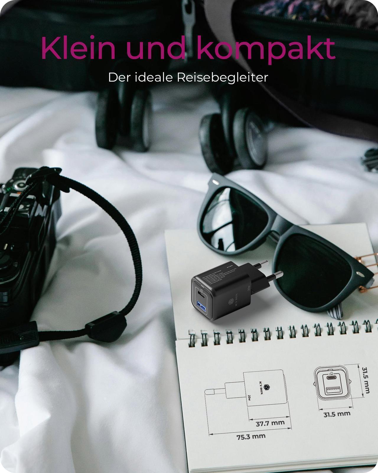 2-Port USB 20W Steckerladegerät für mobile Geräte