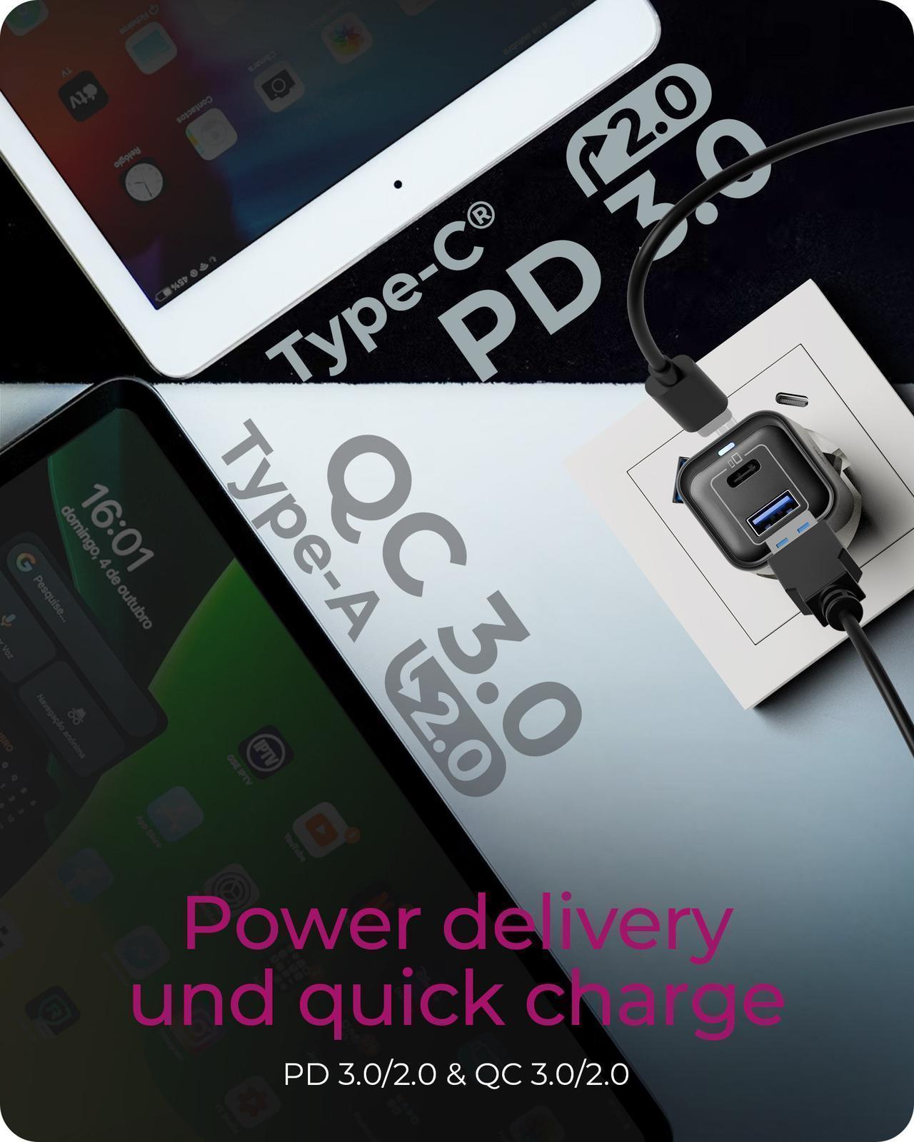 2-Port USB 20W Steckerladegerät für mobile Geräte