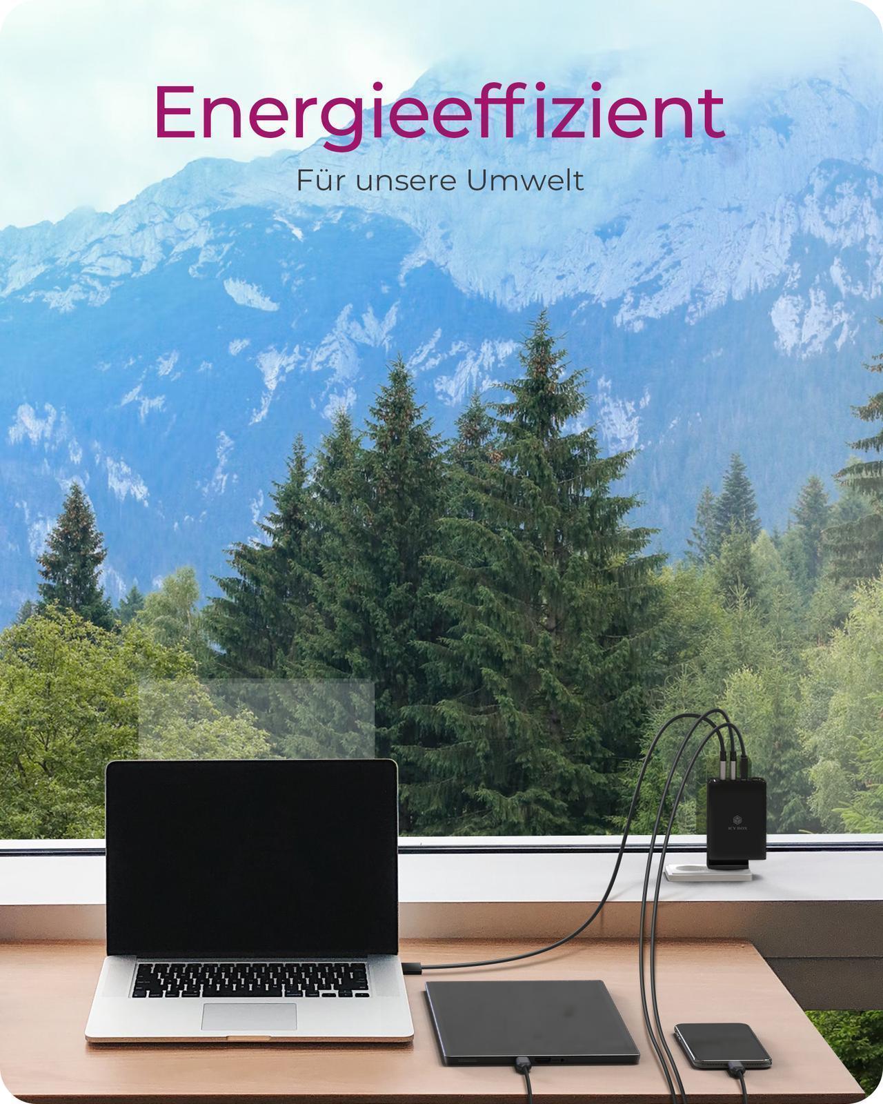 4-Port-Wandladegerät mit Power Delivery 3.0 und GaN-Unterstützung