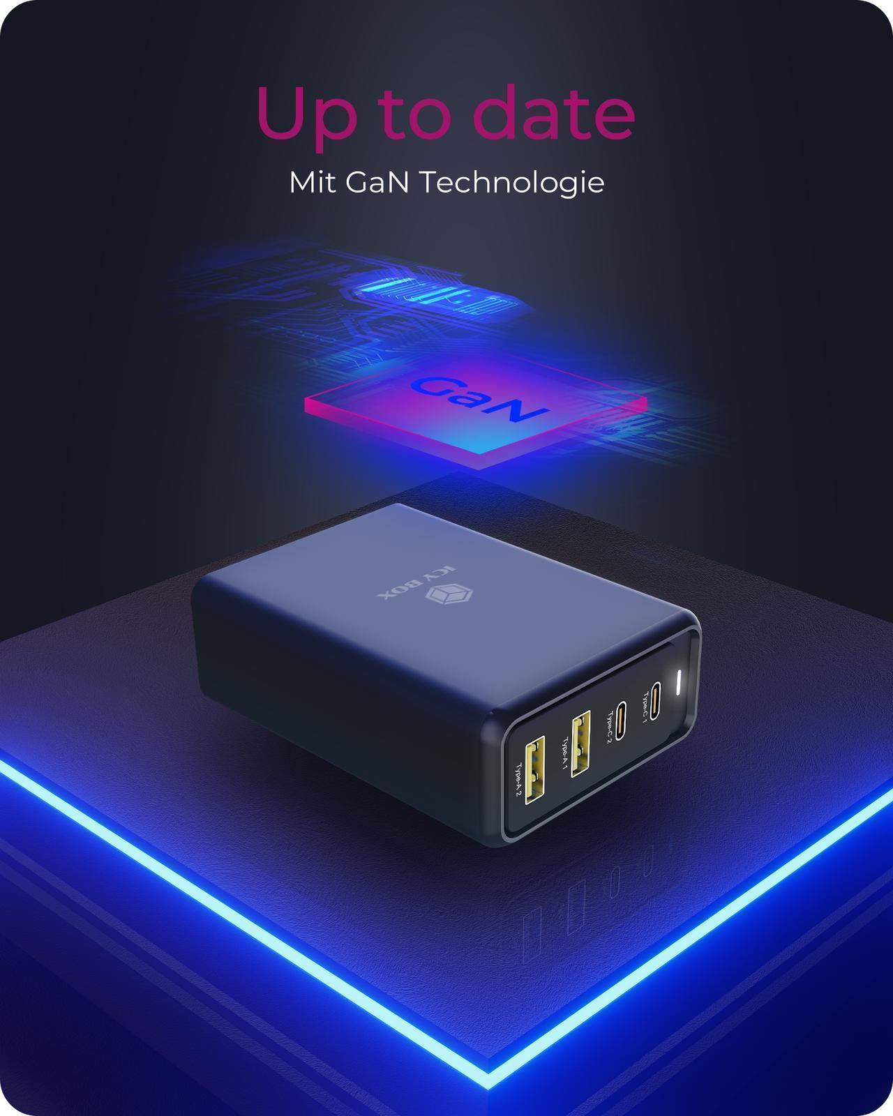 4-Port-Wandladegerät mit Power Delivery 3.0 und GaN-Unterstützung