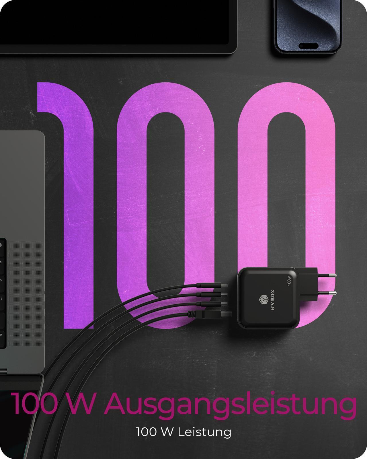 100W GaN Steckerladegerät mit Power Delivery 3.0 und GaN unterstützung