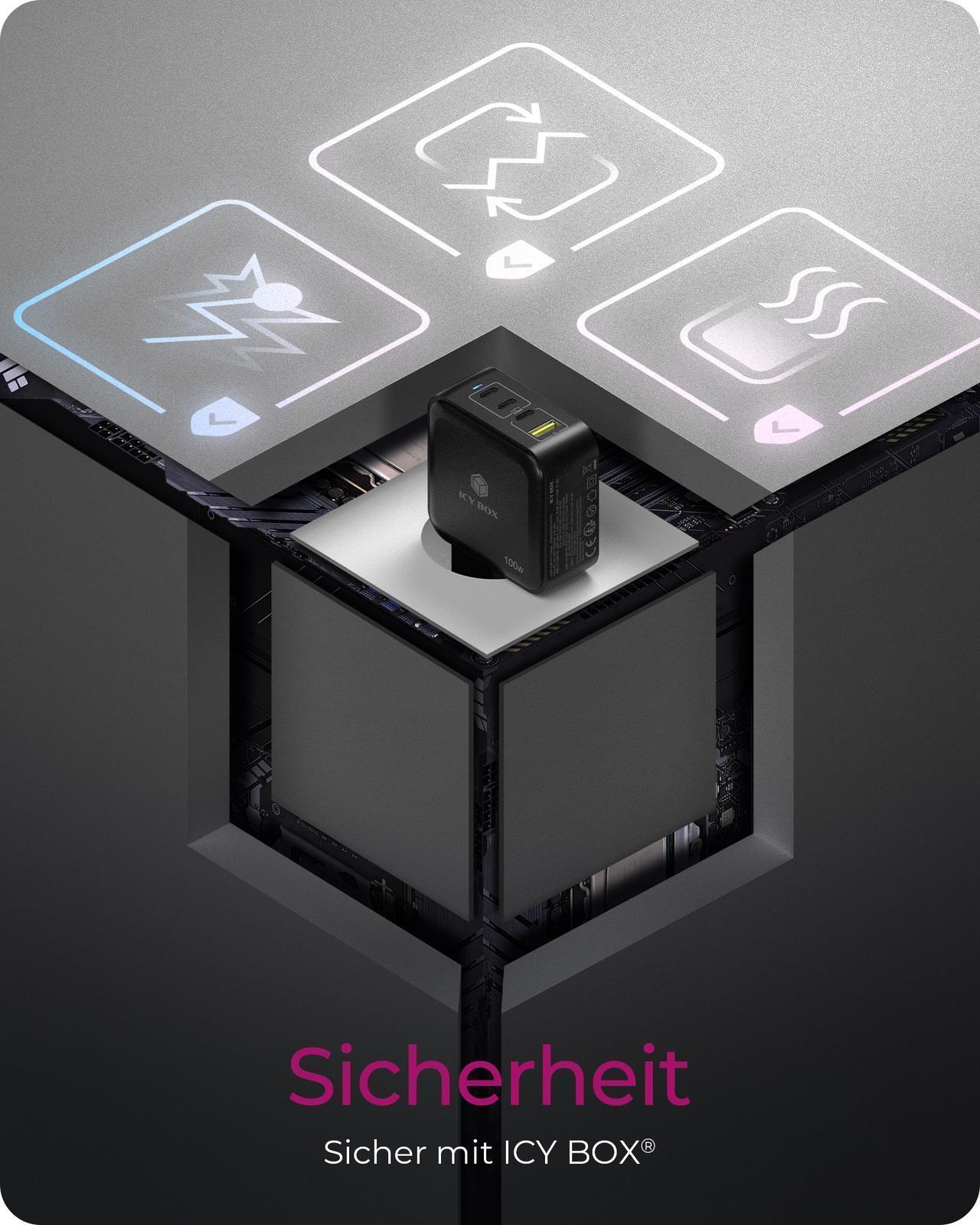 100W GaN Steckerladegerät mit Power Delivery 3.0 und GaN unterstützung