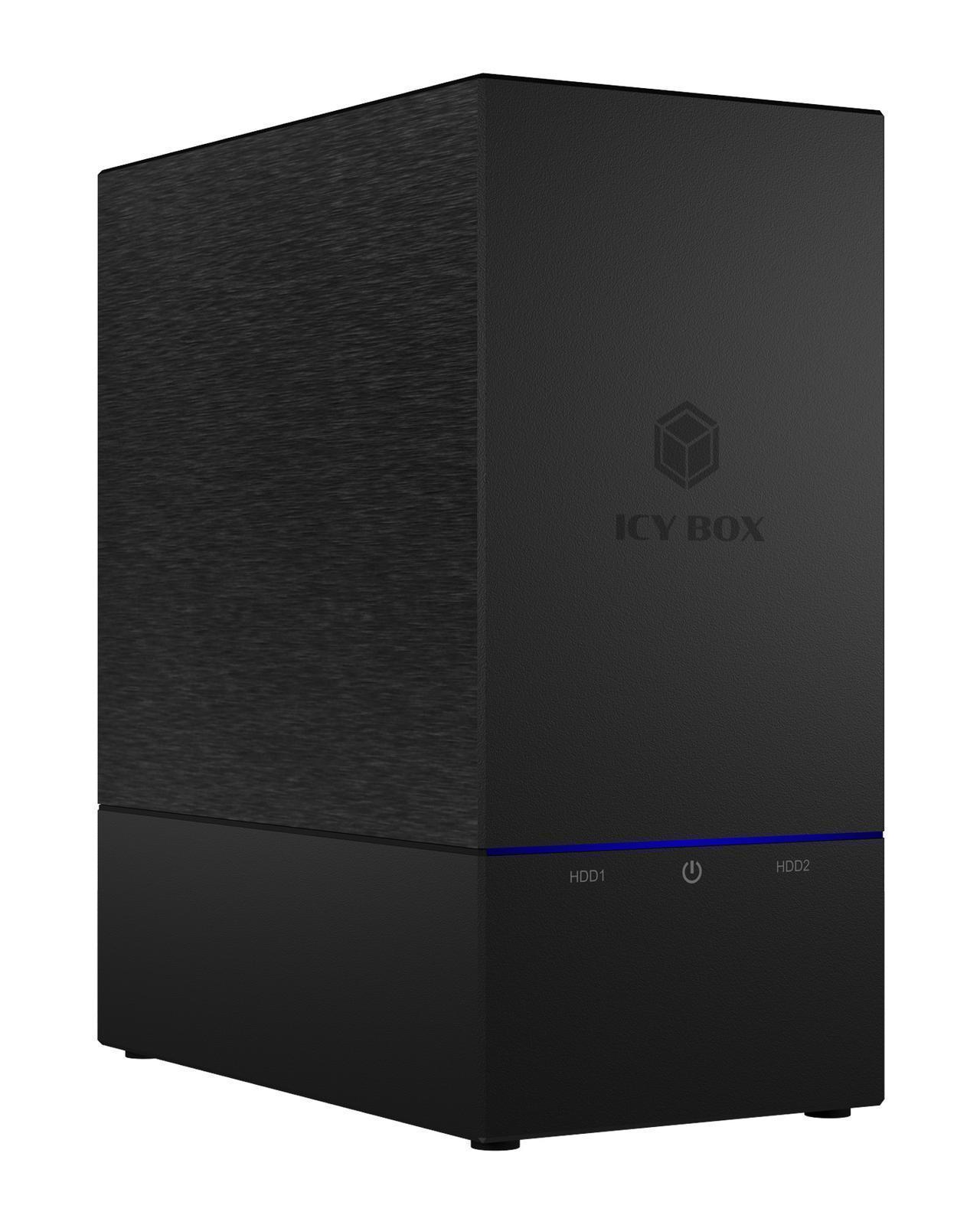 Raidgehäuse für 2x HDD/SSD mit USB 3.1 (Gen 2) Type-C® Anschluss und Lüfter