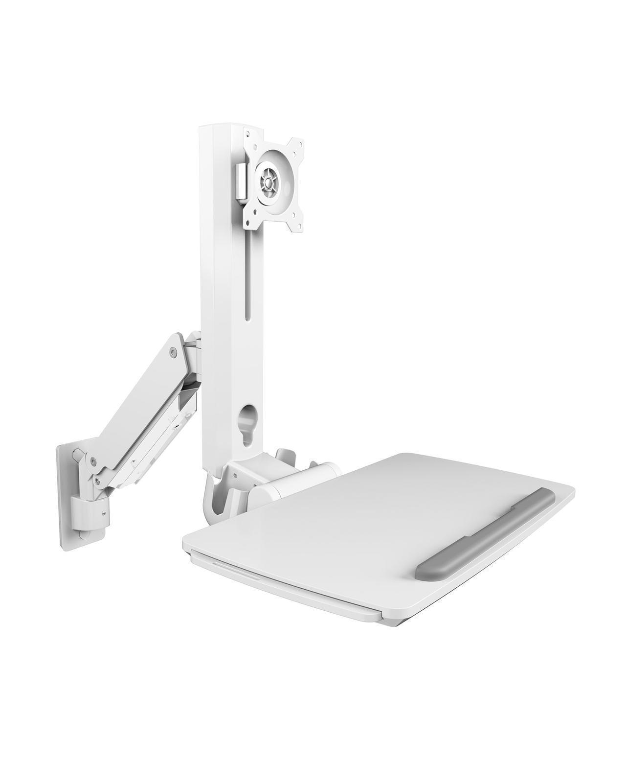 Wandhalterung für ein Monitor mit Tastatur- und Mausablage