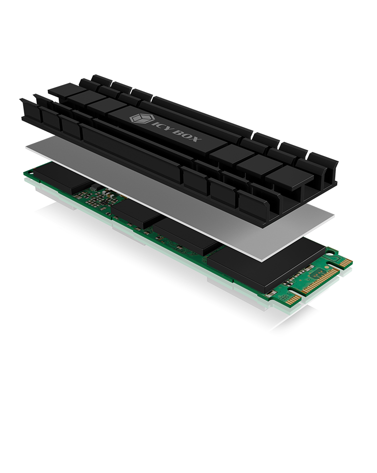 Kühlkörper für M.2 SSD Verbesserung der Wärmeverteilung der M.2 SSDs