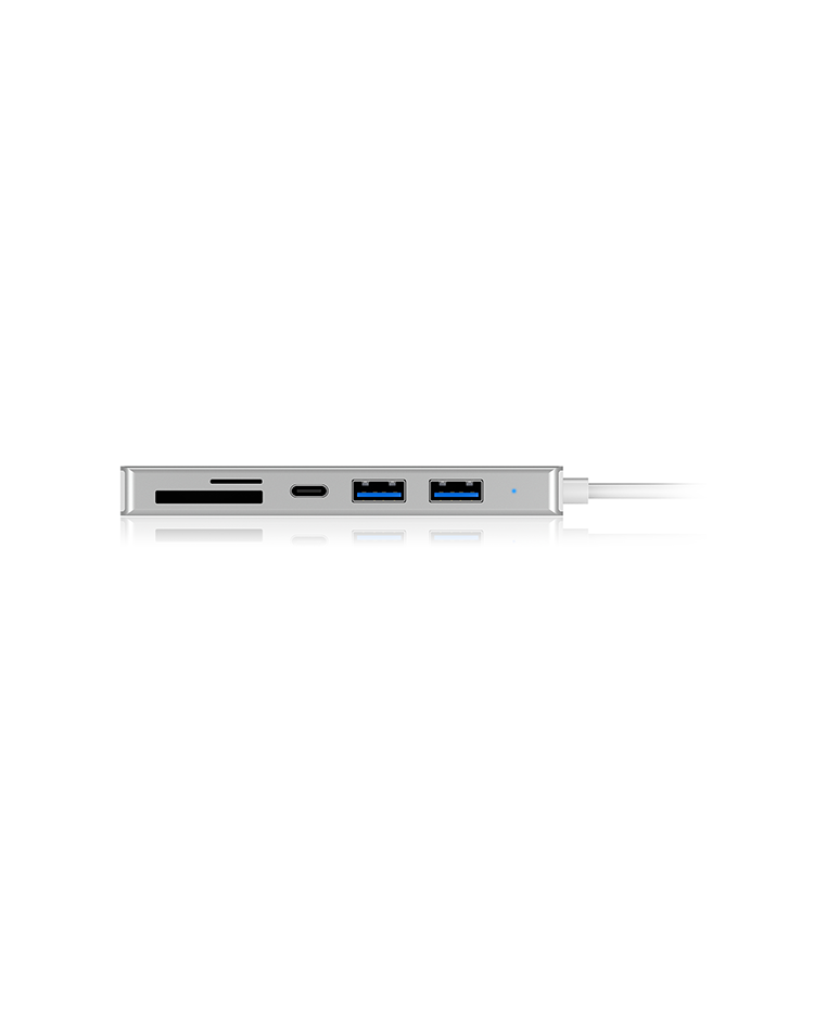 3 Port Hub mit USB 3.0 Type-C® Anschluss und Multi-LUN Kartenleser