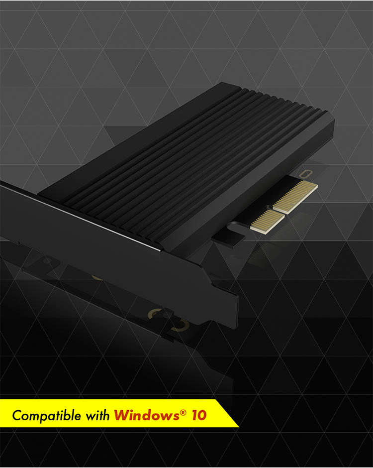 Wechselrahmen für 1x M.2 NVMe für PCIe Slot