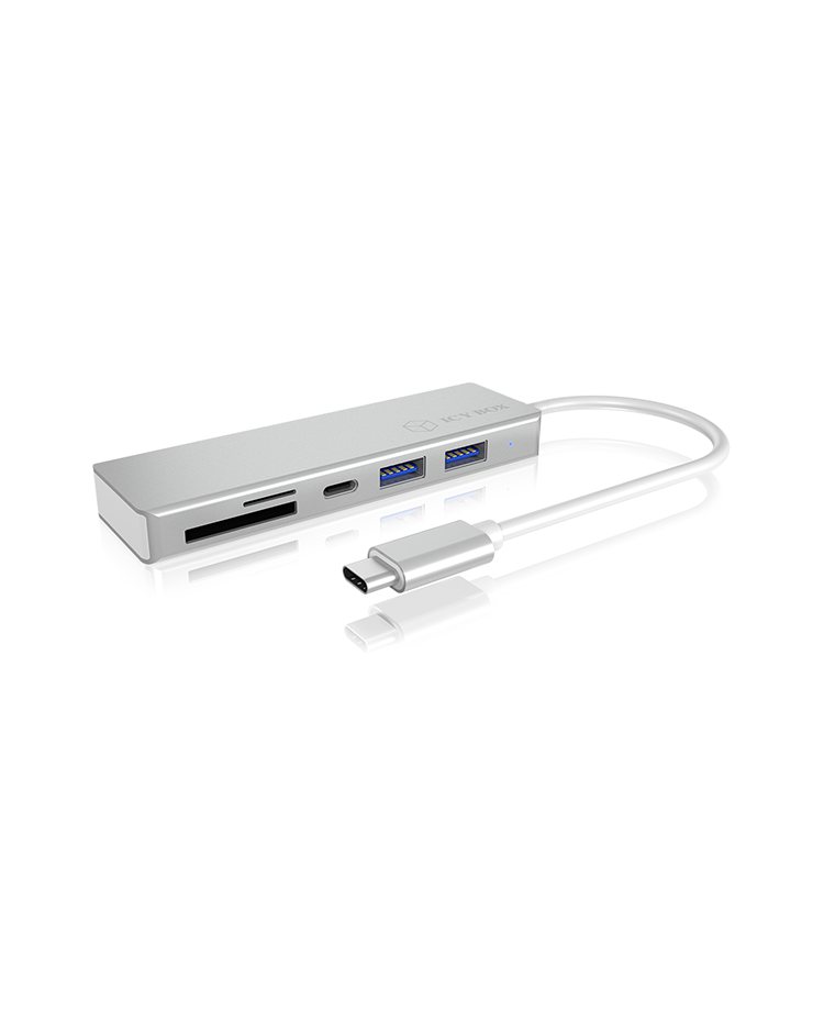 3 Port Hub mit USB 3.0 Type-C® Anschluss und Multi-LUN Kartenleser