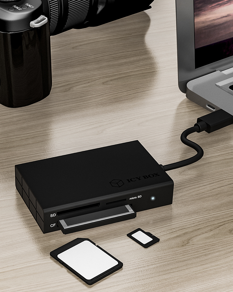 3-fach Kartenleser mit USB 3.0 Type-C® Anschluss