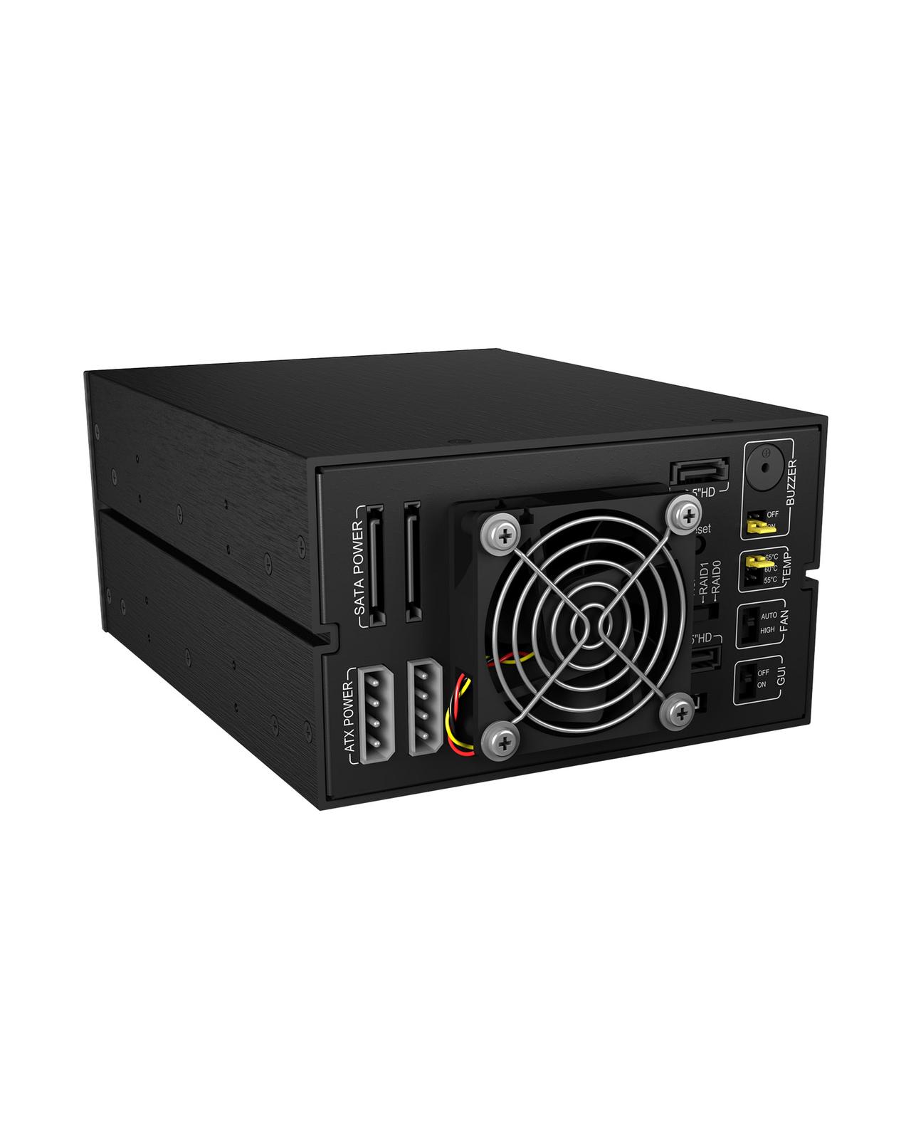 Backplane für 3x HDD/SSD für 2x 5,25" Schacht mit Schloss