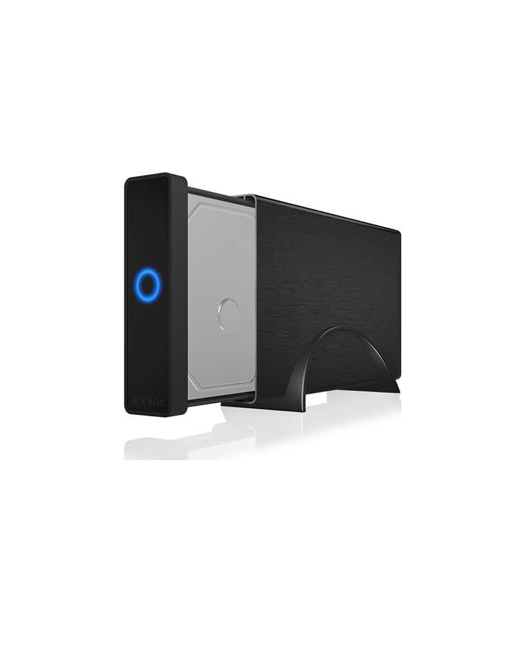 Gehäuse für 1x HDD mit USB 3.1 (Gen 2) Type-C® Anschluss und LED Ring