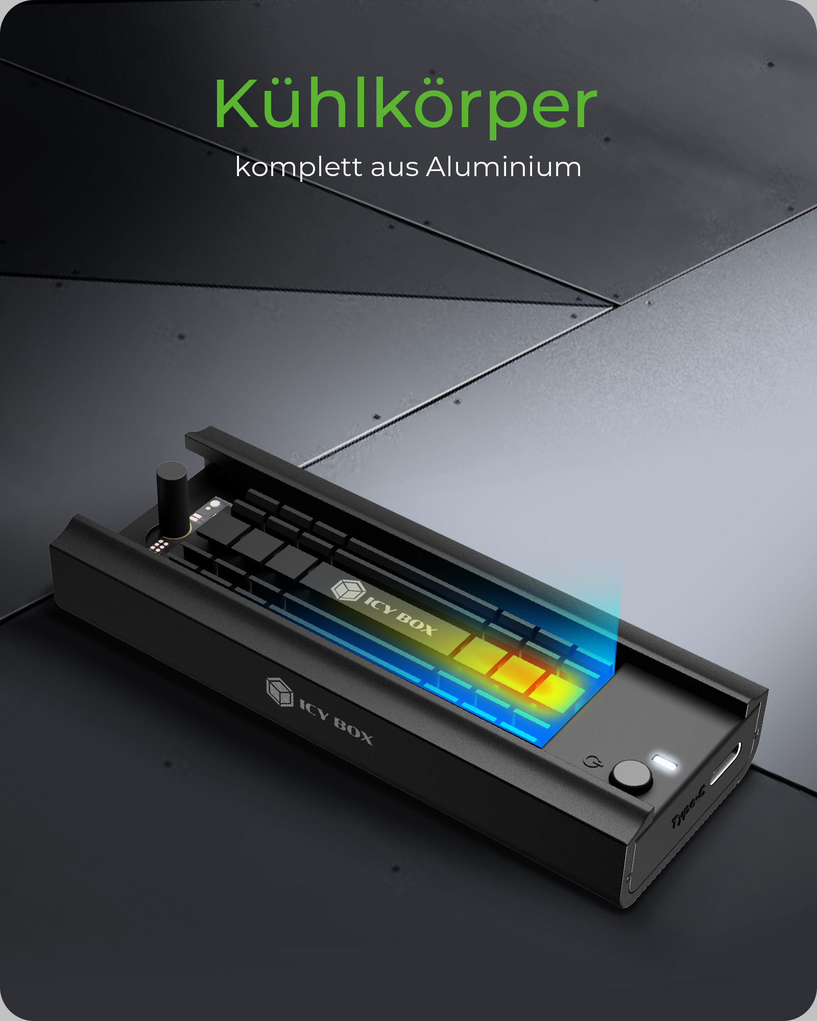 DockingStation für M.2 SSD mit USB 3.2 (Gen 2) Type-C® or Type-A Anschluss