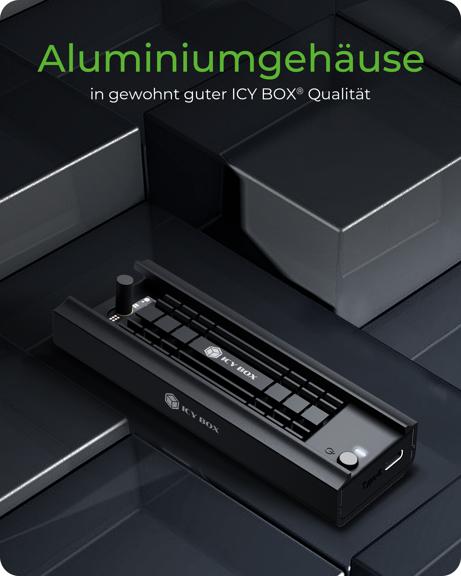 DockingStation für M.2 SSD mit USB 3.2 (Gen 2) Type-C® or Type-A Anschluss