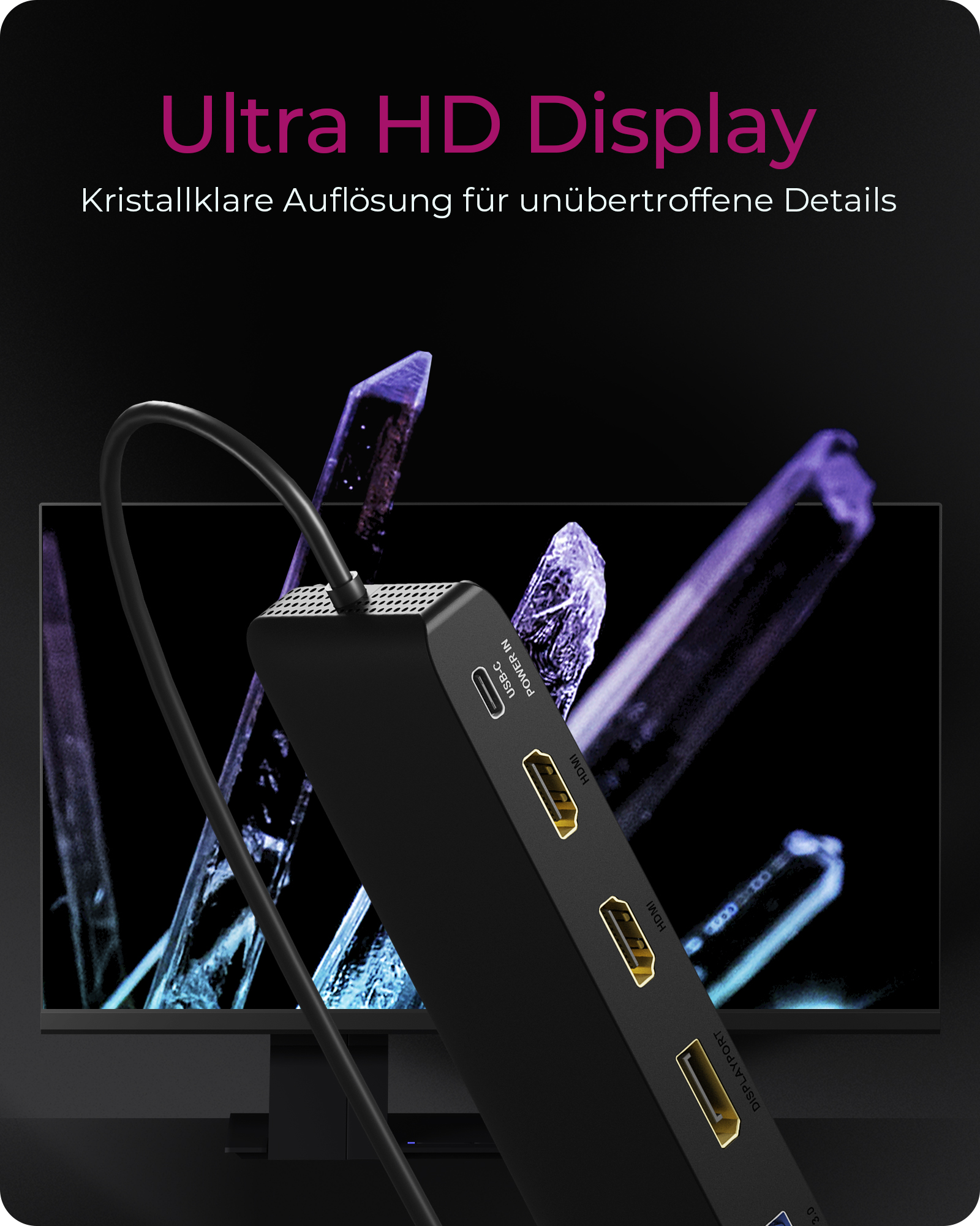 11-in-1 Mobile DockingStation mit dreifacher Videoausgabe