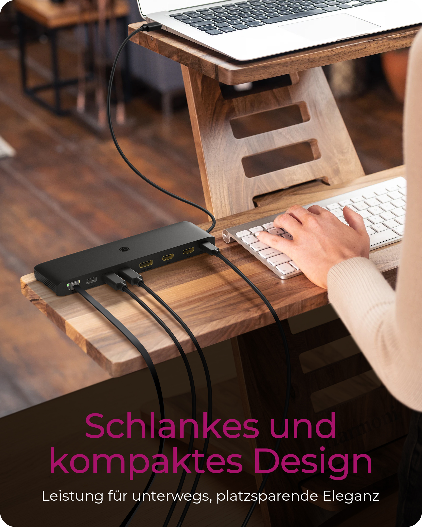 11-in-1 Mobile DockingStation mit dreifacher Videoausgabe