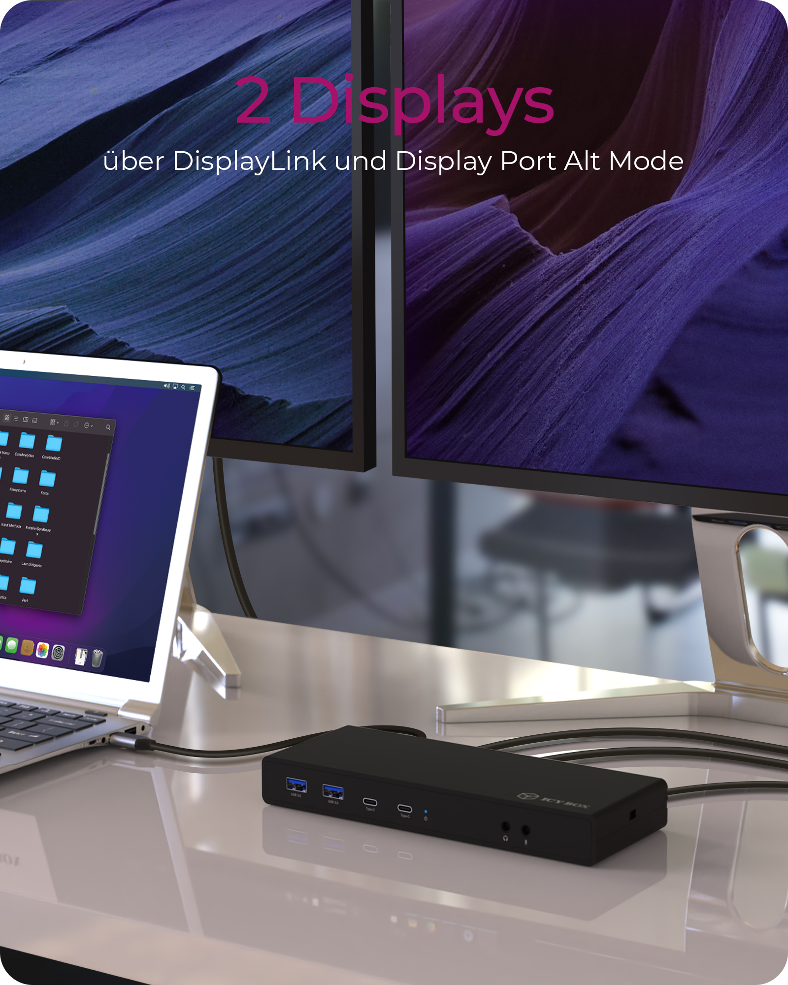 13-in-1 USB 3.0 Type-A + Type-C® Dock mit PD 65 W