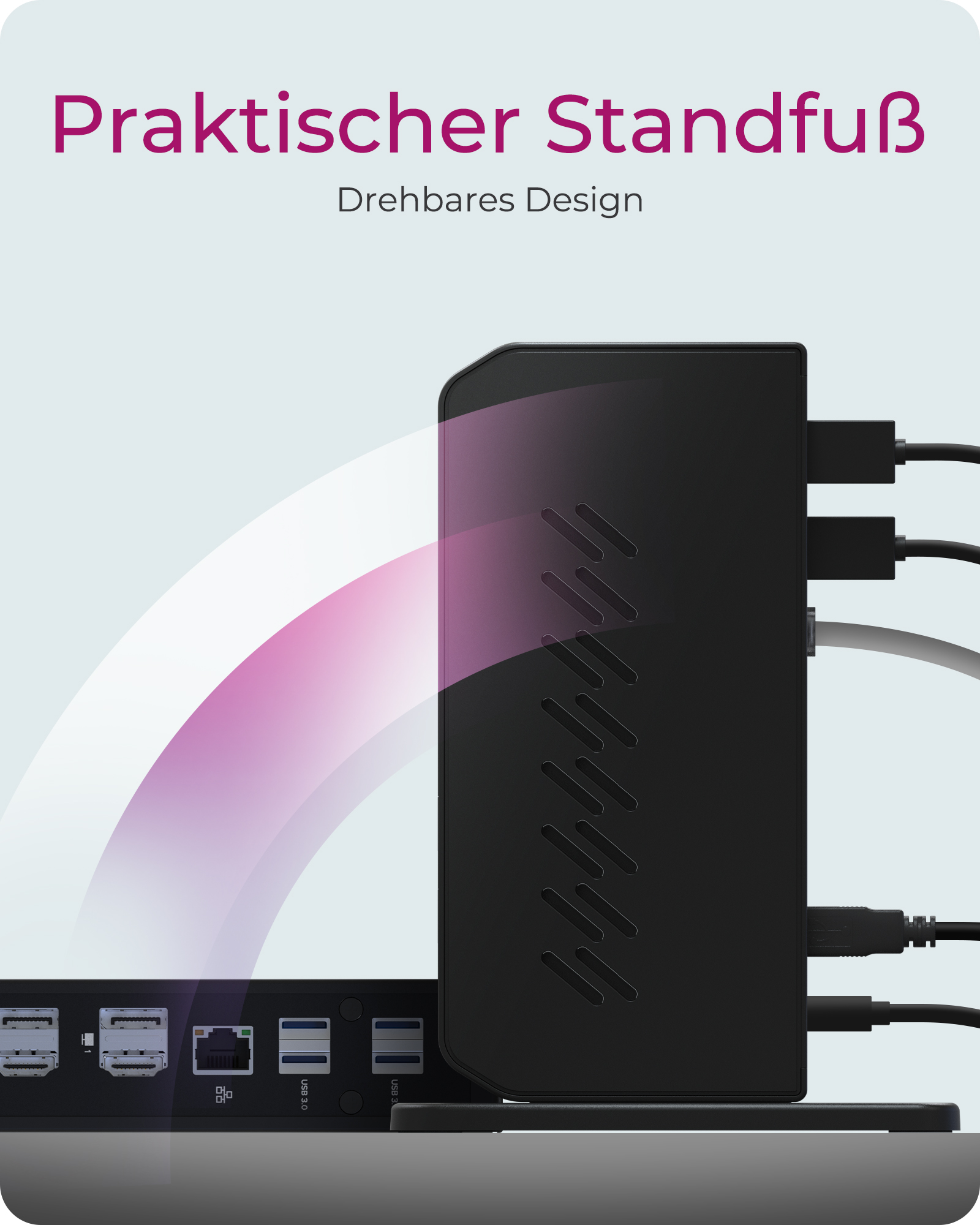 12-in-1 USB Type-C® & Type-A Dock mit zweifachem Videoausgang