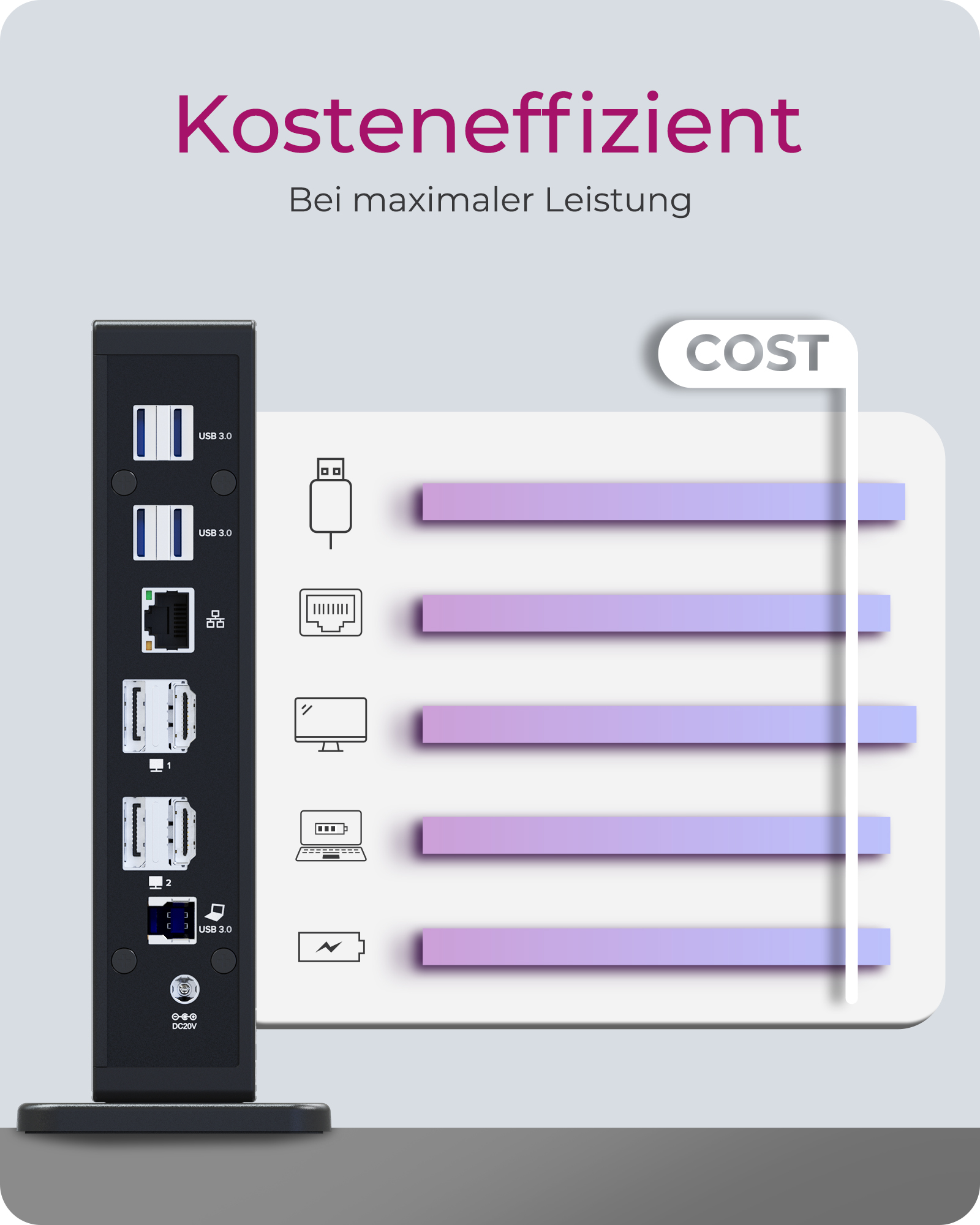 12-in-1 USB Type-C® & Type-A Dock mit zweifachem Videoausgang