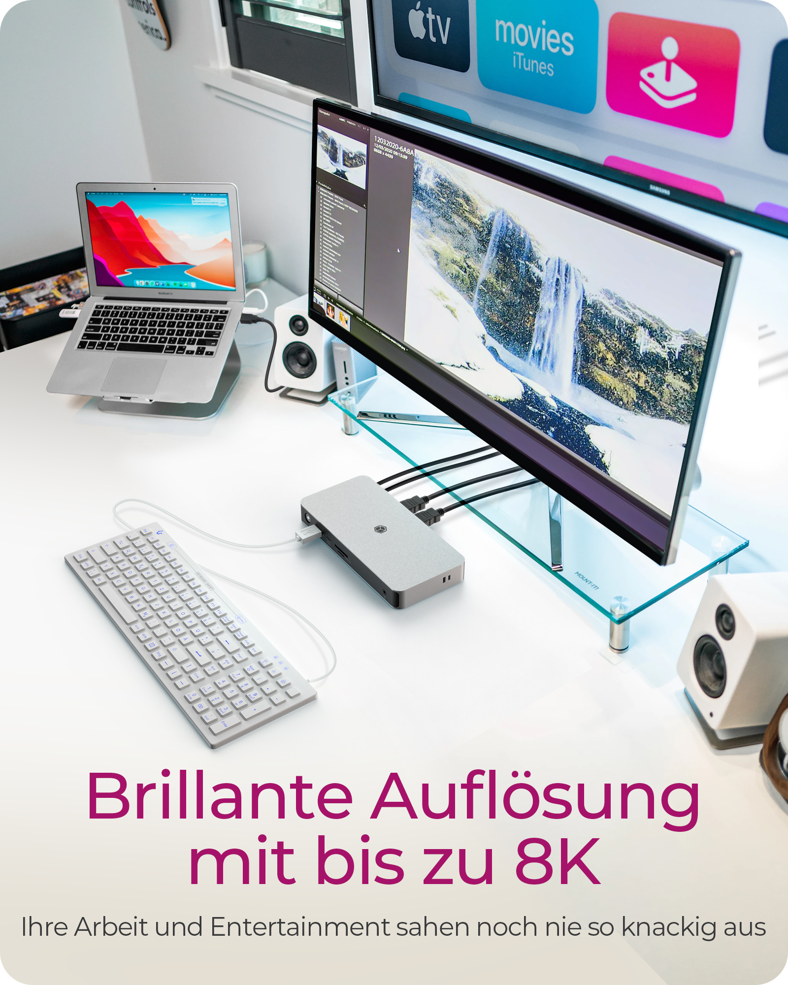 10-in-1 USB4® Notebook DockingStation mit zweifacher Videoausgabe