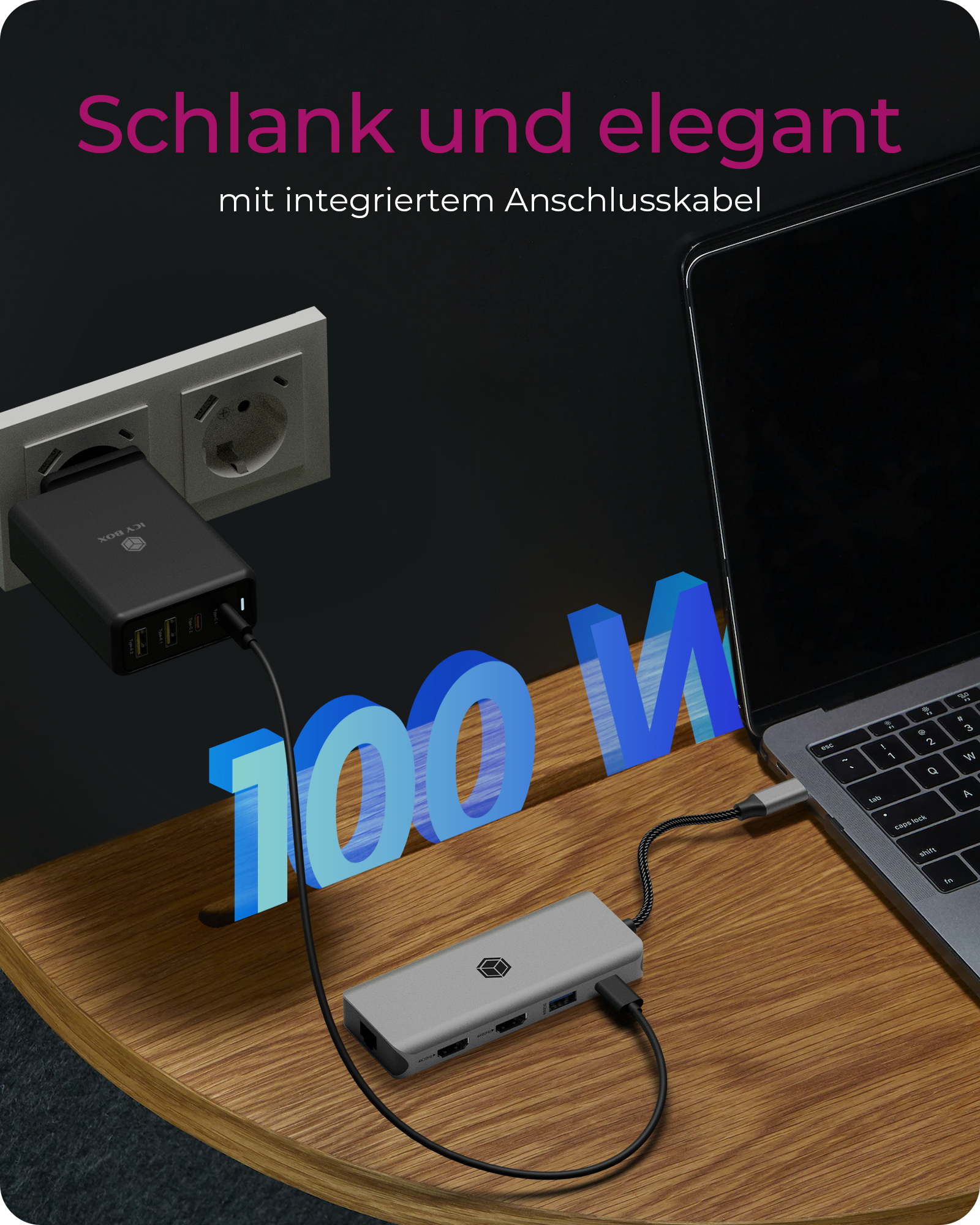 9-in-1 Mobile Dock mit PD 100 W