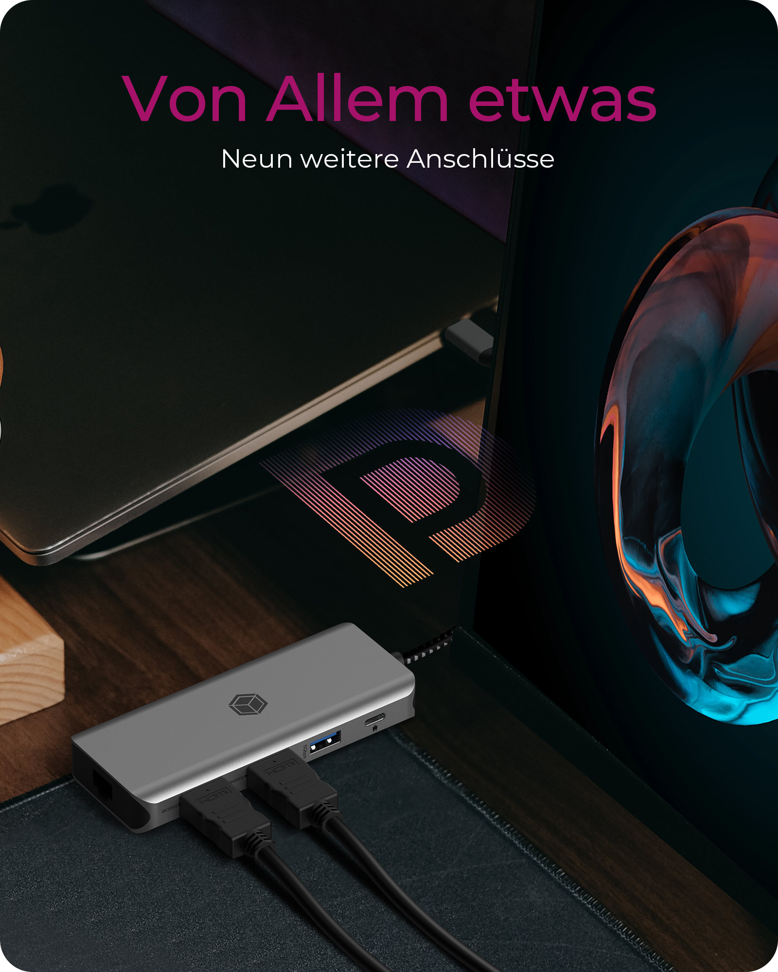 9-in-1 Mobile Dock mit PD 100 W