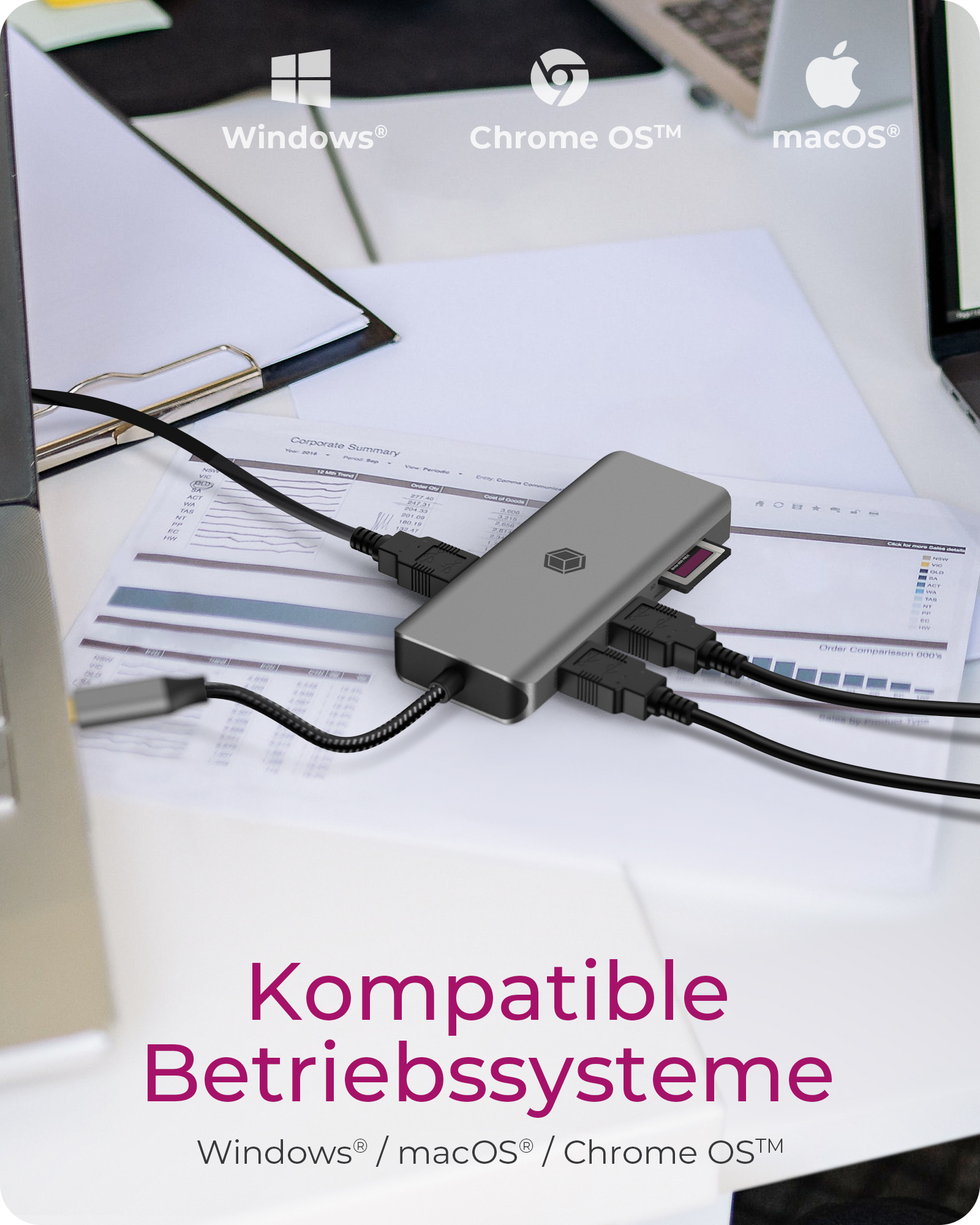 9-in-1 Mobile Dock mit PD 100 W