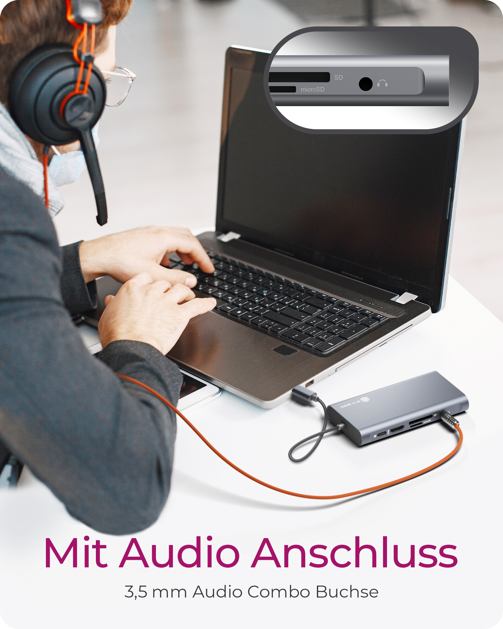 10-in-1 USB Type-C® Dock mit PD 100 W