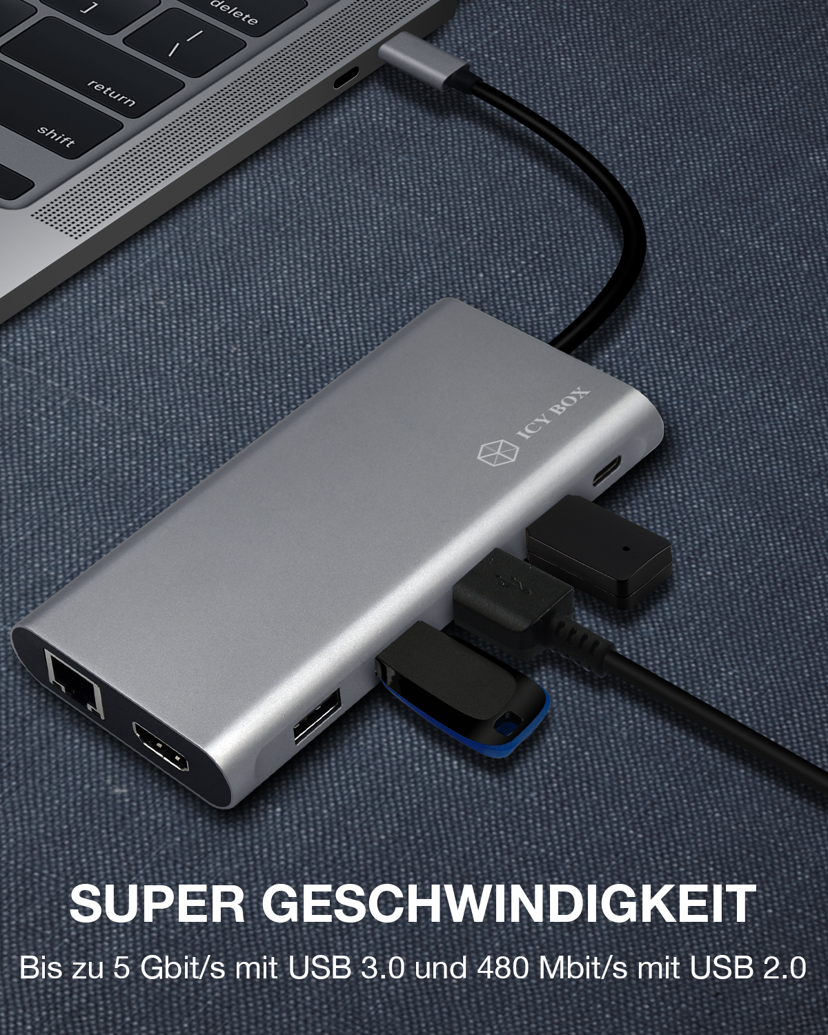 12-in-1 USB Type-C® Dock mit PD 100 W