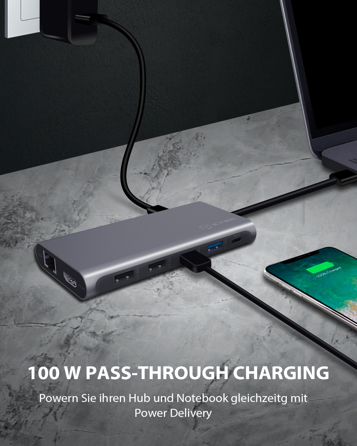 12-in-1 USB Type-C® Dock mit PD 100 W