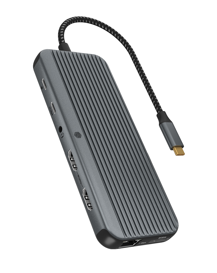 12-in-1 Mobile DockingStation mit dreifacher Videoausgabe