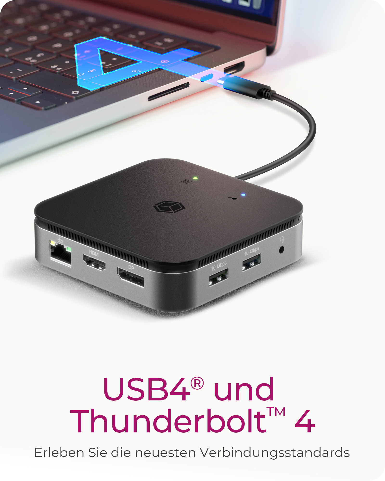 7-in-1 USB4® DockingStation mit zweifacher Videoausgabe