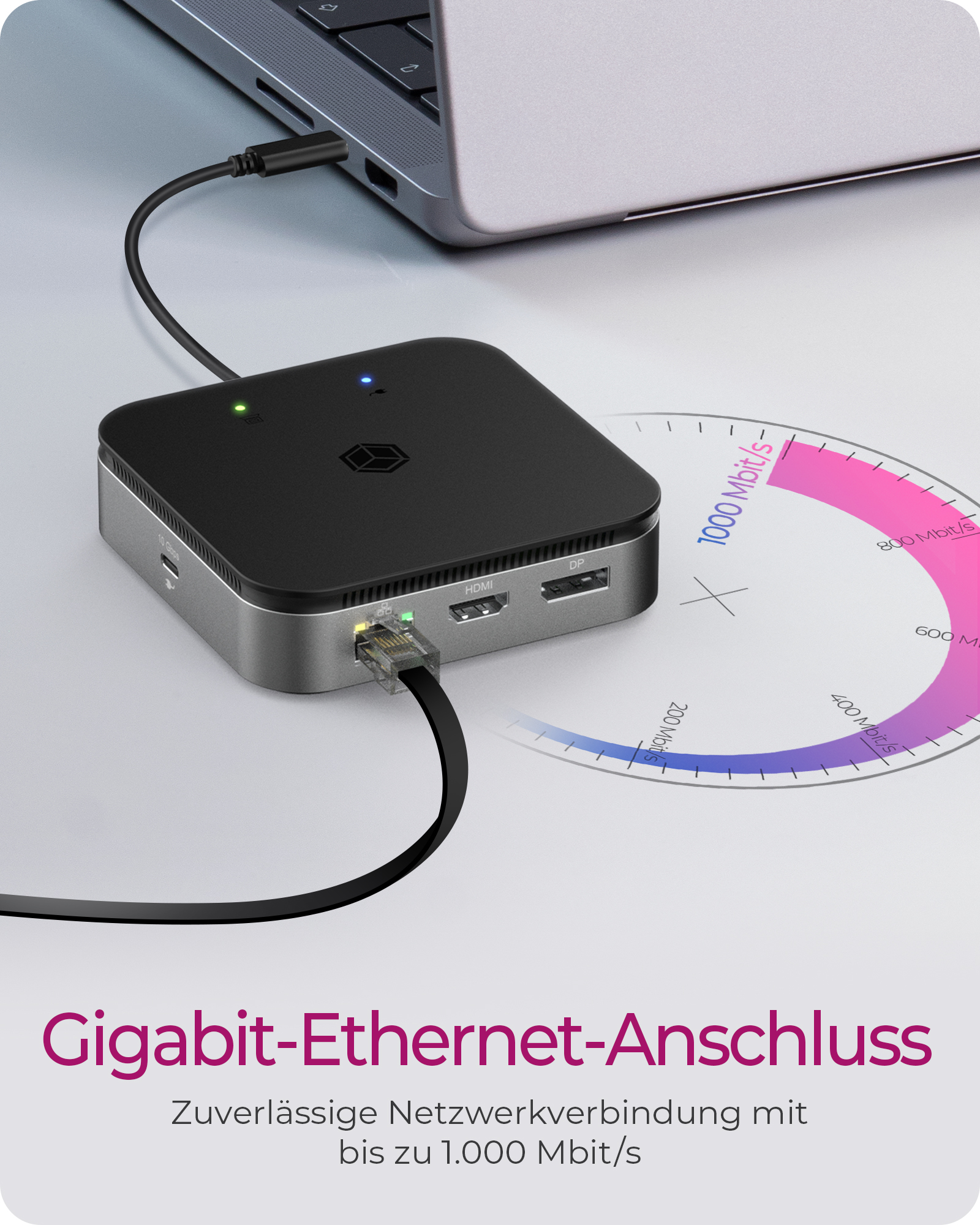 7-in-1 USB4® DockingStation mit zweifacher Videoausgabe