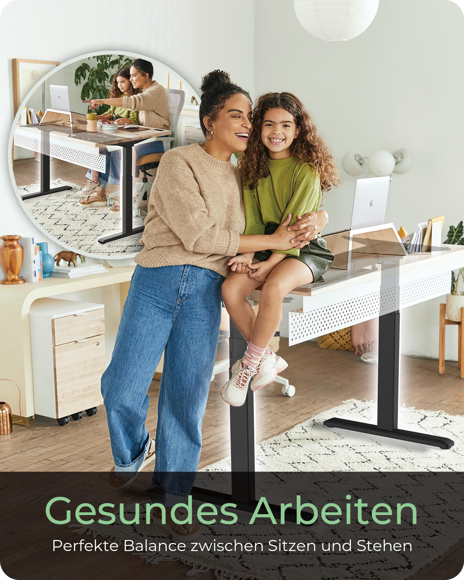 Ergonomisches Tischgestell Motorisierte Sitz-/Steh-Lösung mit BIFMA-Zertifizierung