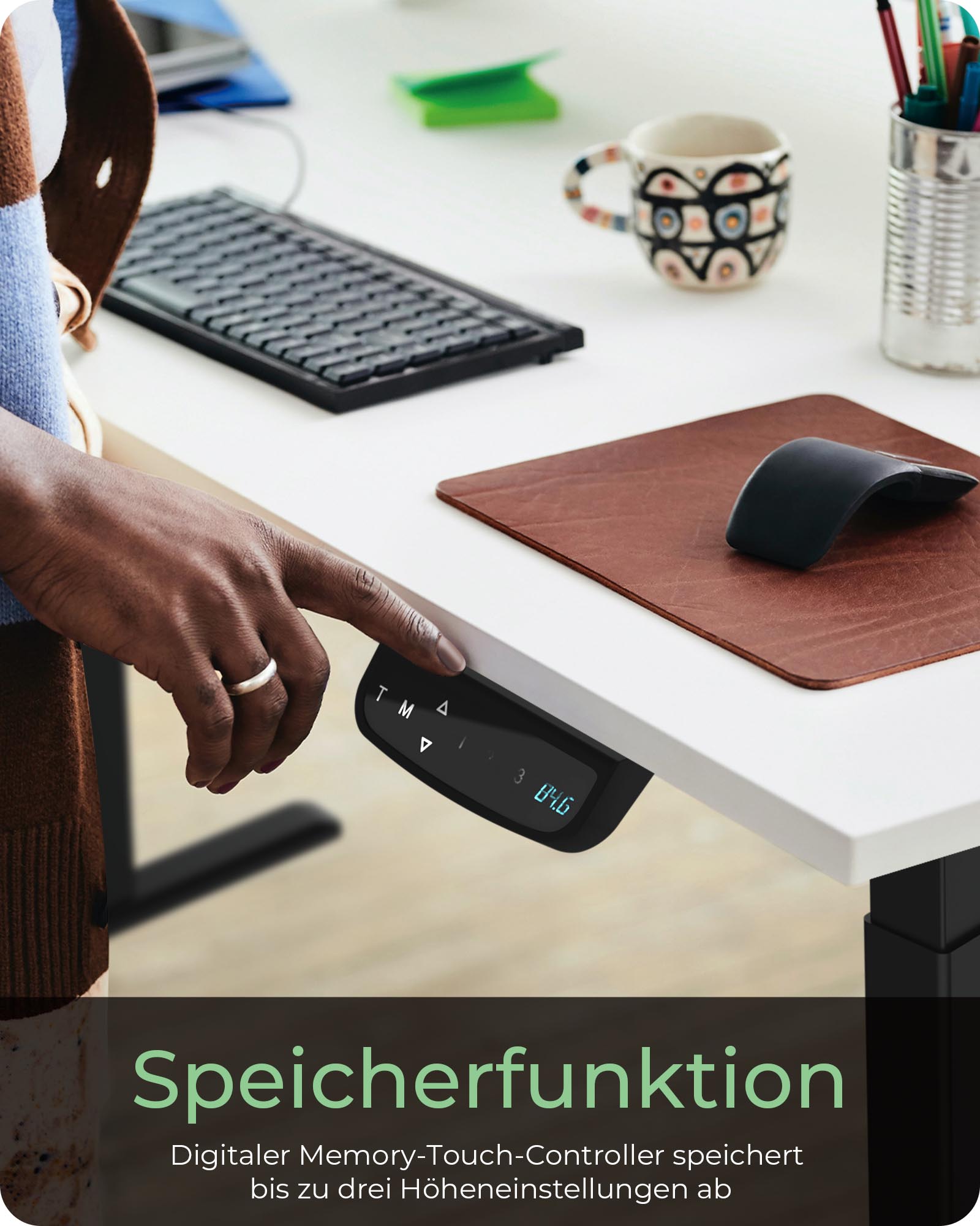 Ergonomisches Tischgestell Motorisierte Sitz-/Steh-Lösung mit BIFMA-Zertifizierung