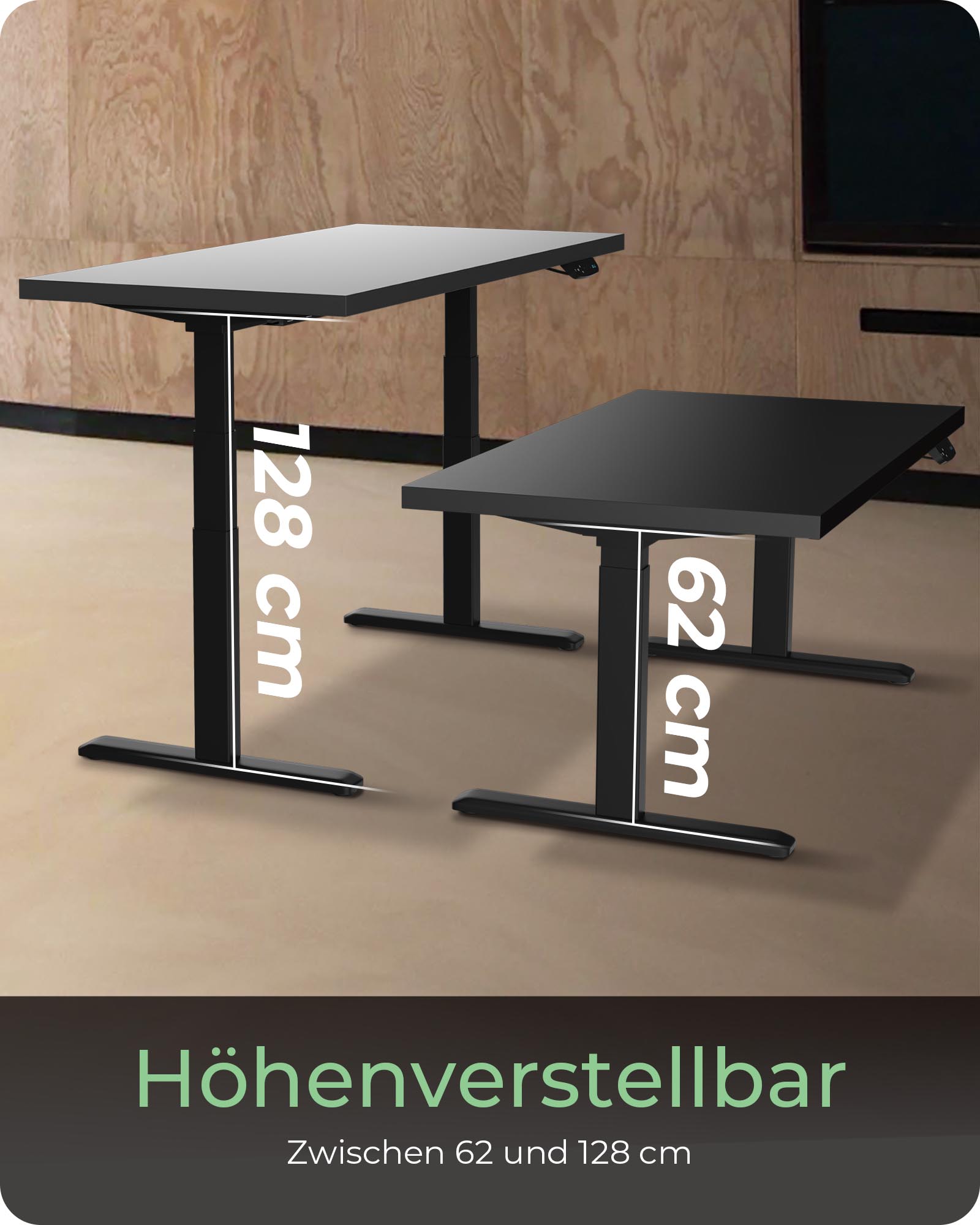 Ergonomisches Tischgestell Motorisierte Sitz-/Steh-Lösung mit BIFMA-Zertifizierung