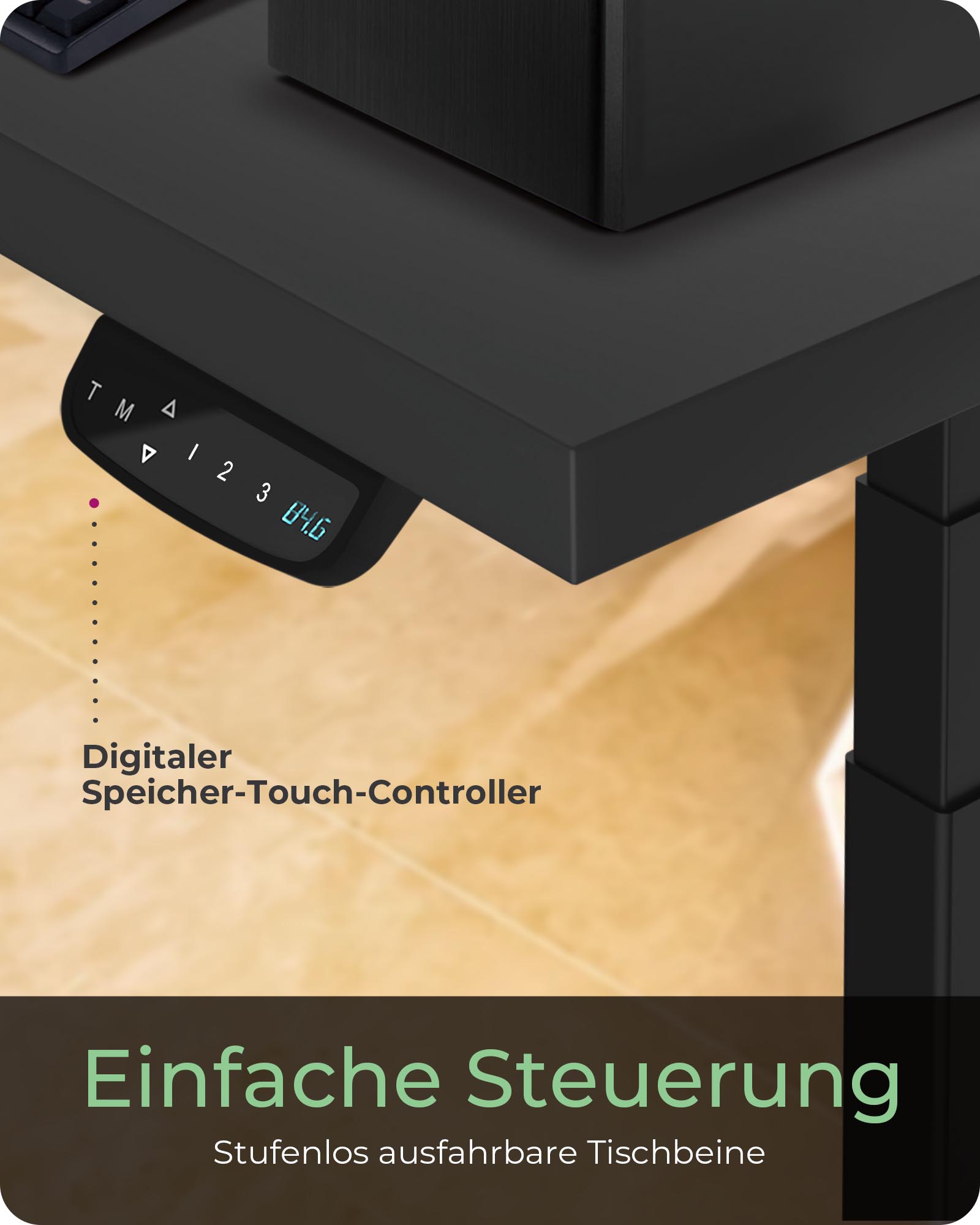 Ergonomisches Tischgestell Motorisierte Sitz-/Steh-Lösung mit BIFMA-Zertifizierung