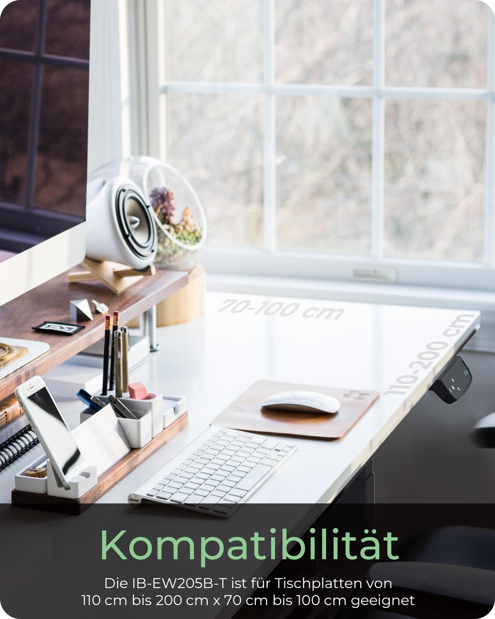 Ergonomisches Tischgestell Motorisierte Sitz-/Steh-Lösung mit BIFMA-Zertifizierung